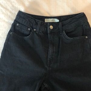 TOPSHOP Moto Black Mom Jeans Sz 25